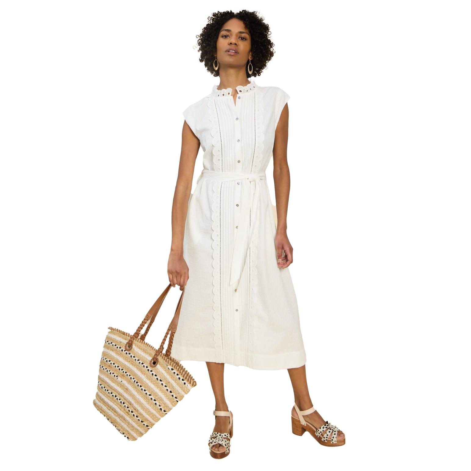 White Stuff Daisy Broderie Shirt Dress